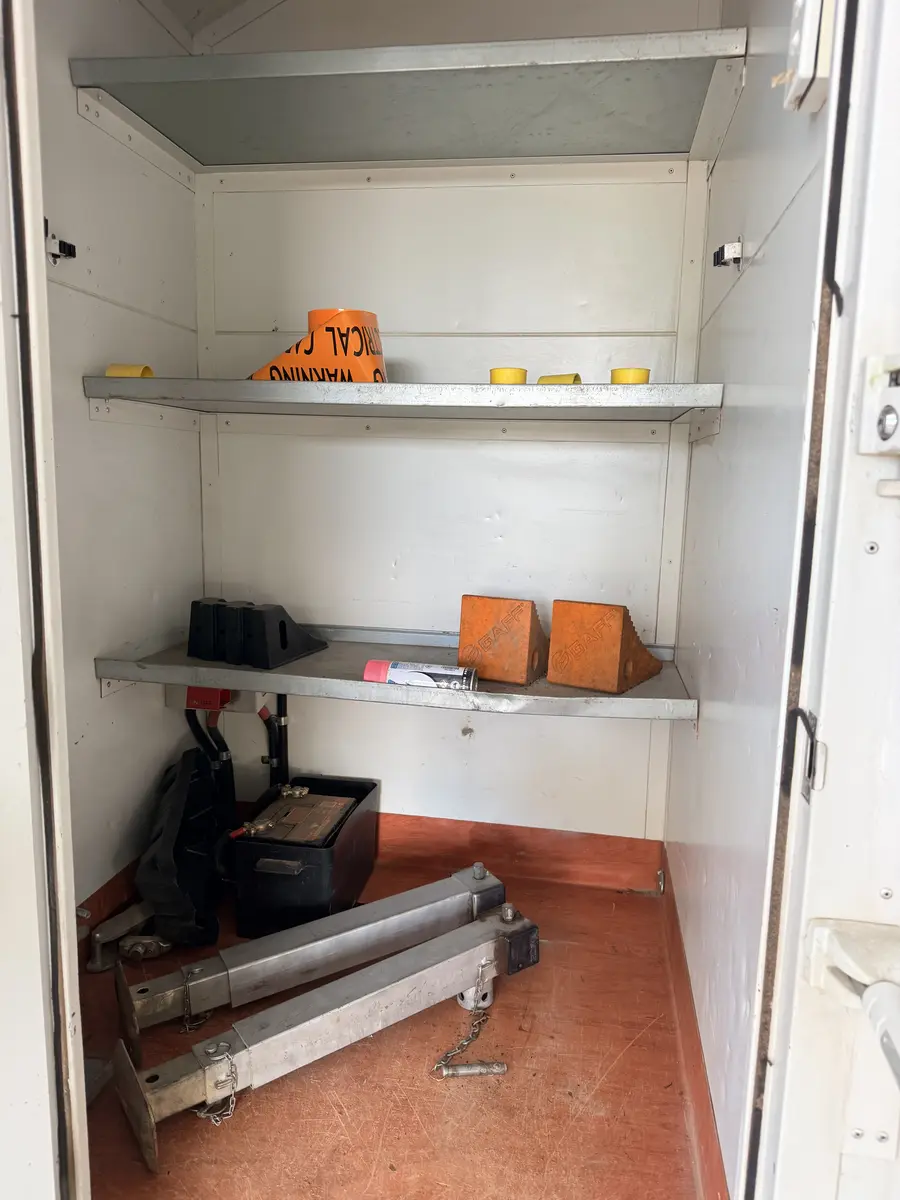 Secure storage space inside the 5 Series mobile site van